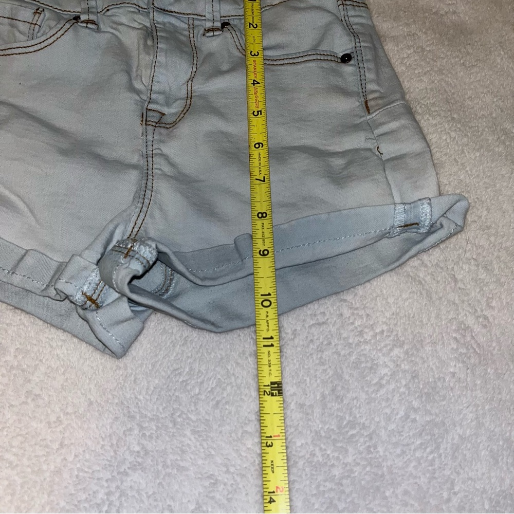 High Rise Light Blue Shorts - Picture 5 of 5